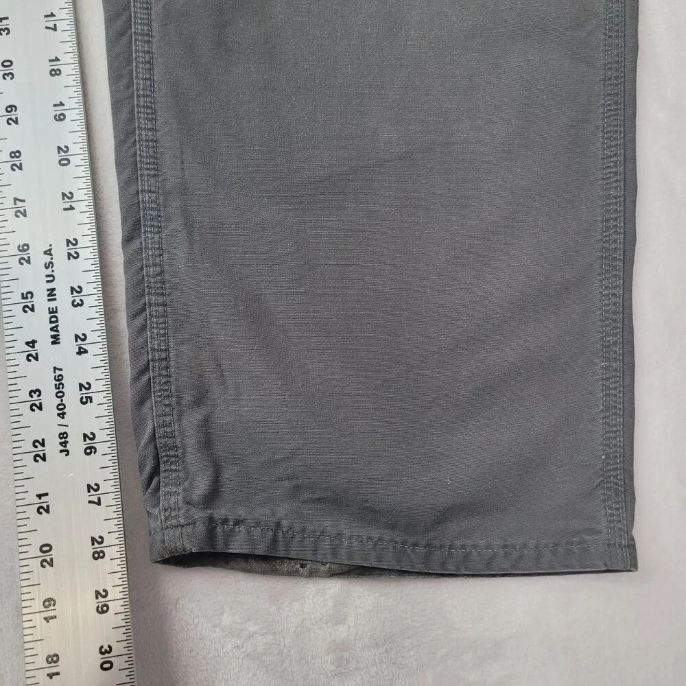 Carhartt Dungaree w/ Suspender Button Men's Gray Carpenter Work Pants Size 42X28 - Picture 9 of 12